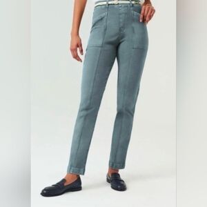 SPANX Womens Twill Pants in Gray
